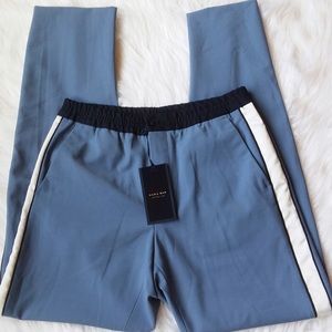 Zara Man Side Stripe Elastic Pants Medium Gray